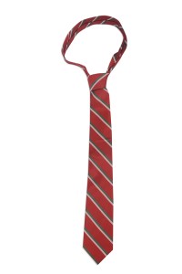 TI148 sample-made tie style printed red striped tie made tie supplier